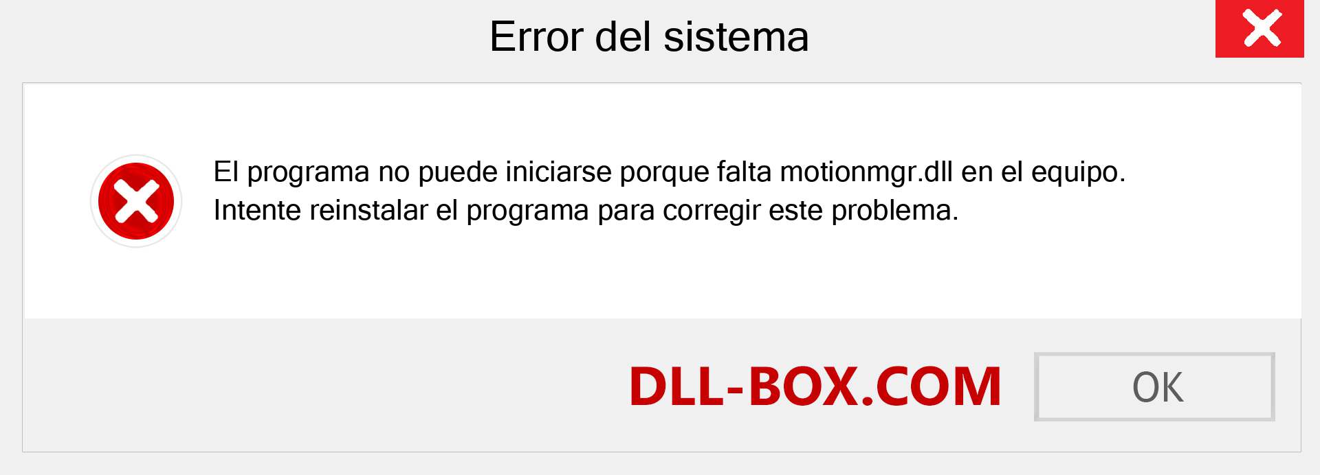 ¿Falta el archivo motionmgr.dll ?. Descargar para Windows 7, 8, 10 - Corregir motionmgr dll Missing Error en Windows, fotos, imágenes