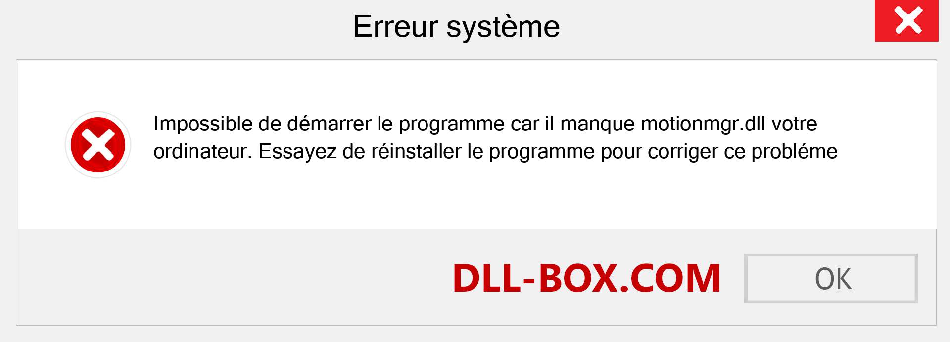 Le fichier motionmgr.dll est manquant ?. Télécharger pour Windows 7, 8, 10 - Correction de l'erreur manquante motionmgr dll sur Windows, photos, images